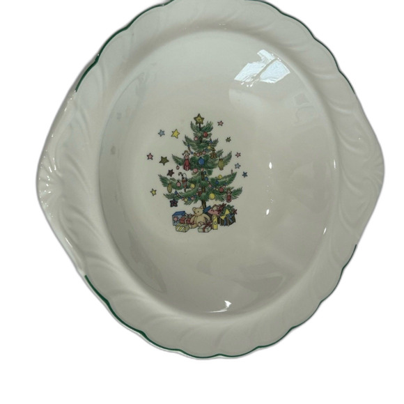 Vintage Nikko Serving Bowl Dish Happy Holidays - Picture 4 of 11